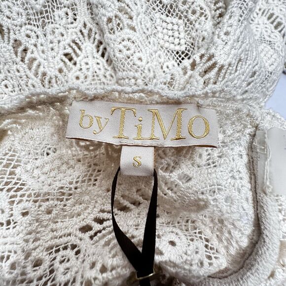 byTiMo The Crochet Top in Vintage SM Sheer Bow Trim Feminine Romantic NEW $388 - Picture 9 of 16